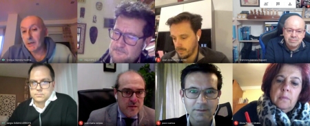 Imagen de la reunión telemática con la Universidad (PSOE) 