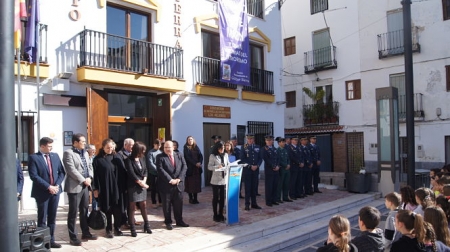 Acto homenaje a Domingo Puente Marín, celebrado en la Plaza Mayor de Güéjar Sierra el 10 de febrero de 2020 (AYTO. GÚEJAR SIERRA)