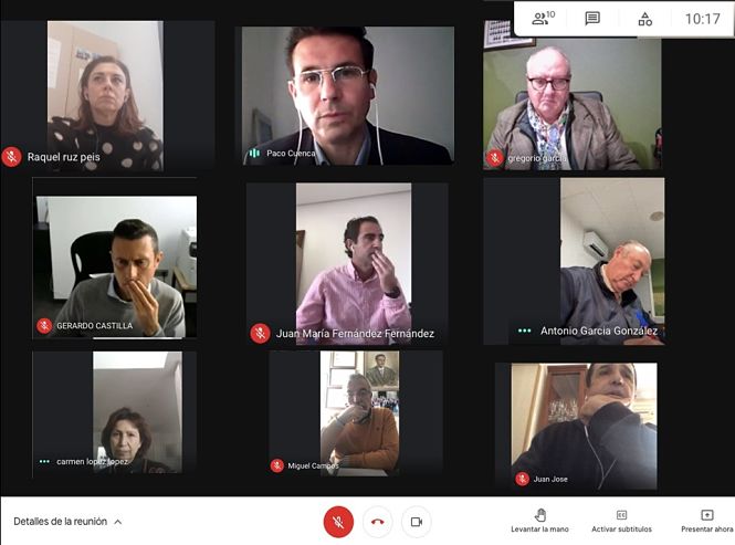 Imagen de la reunión telemática (PSOE)