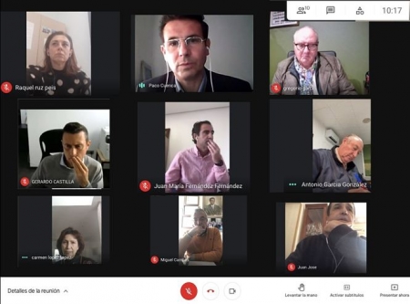Imagen de la reunión telemática (PSOE)