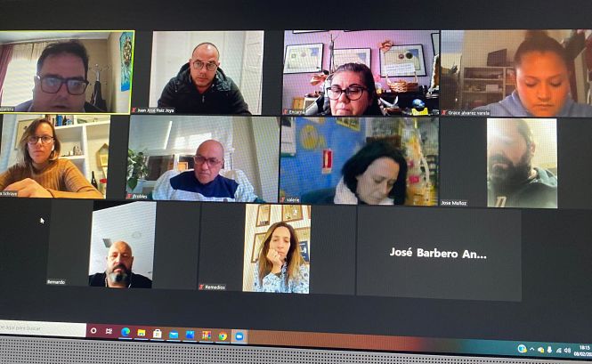 Imagen de la reunión telemática (AYTO. ALMUÑÉCAR)