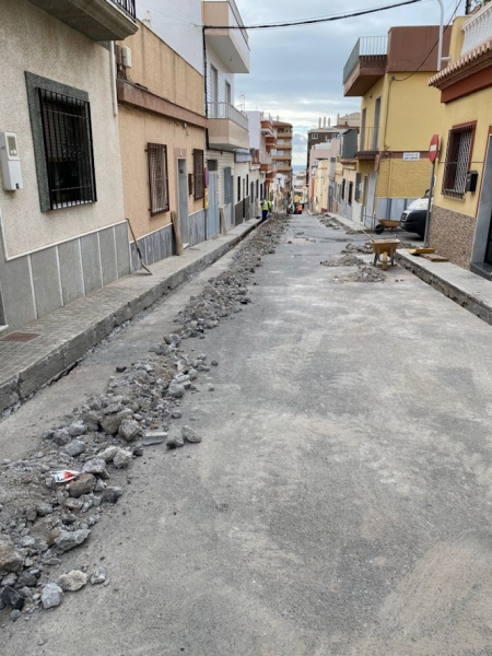Imagen de las obras en una calle de Motril (AYTO. MOTRIL)