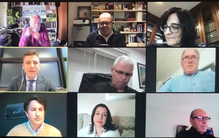 Imagen del encuentro telemático (PP)