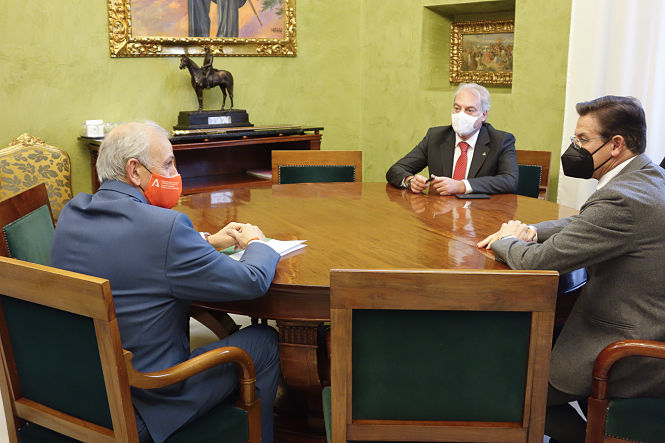 Imagen de la reunión celebrada en el Ayuntamiento de Granada (JAVIER ALGARRA / AYUNTAMIENTO)