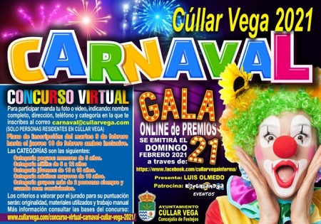 cartel del Carnaval virtual de Cúllar Vega (AYTO. CÚLLAR VEGA)