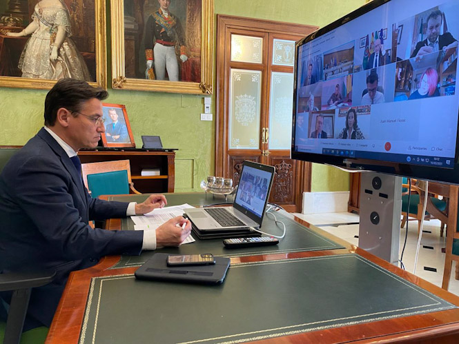 Imagen de la reunión telemática (AYTO. GRANADA) 