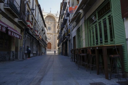 Hostelería del entorno de la Catedral cerradas, en la segunda ola de la pandemia de coronavirus (ÁLEX CÁMARA - EUROPA PRESS) 