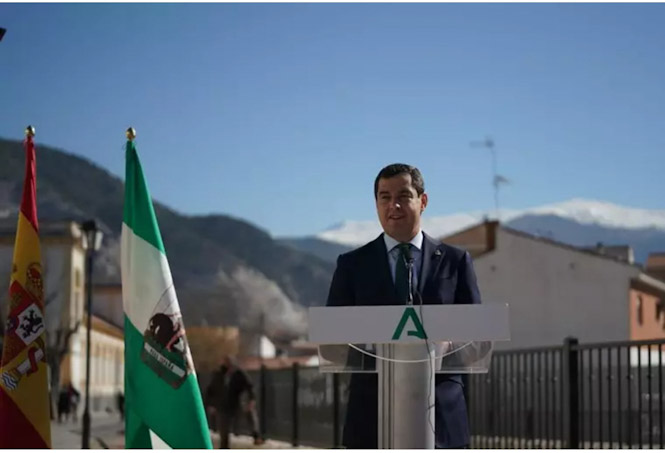 Juanma Moreno, este viernes en Padul (JUNTA DE ANDALUCÍA) 