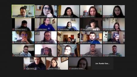 Algunos de los participantes del concurso `3 Minute Thesis` (3MT) en la UGR durante el taller de comunicación (UGR)