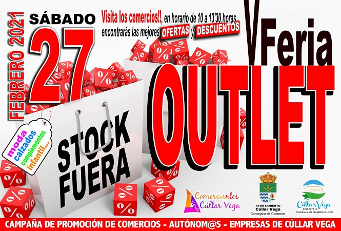 Cartel de la V Feria Outlet (AYTO. CÚLLAR VEGA)