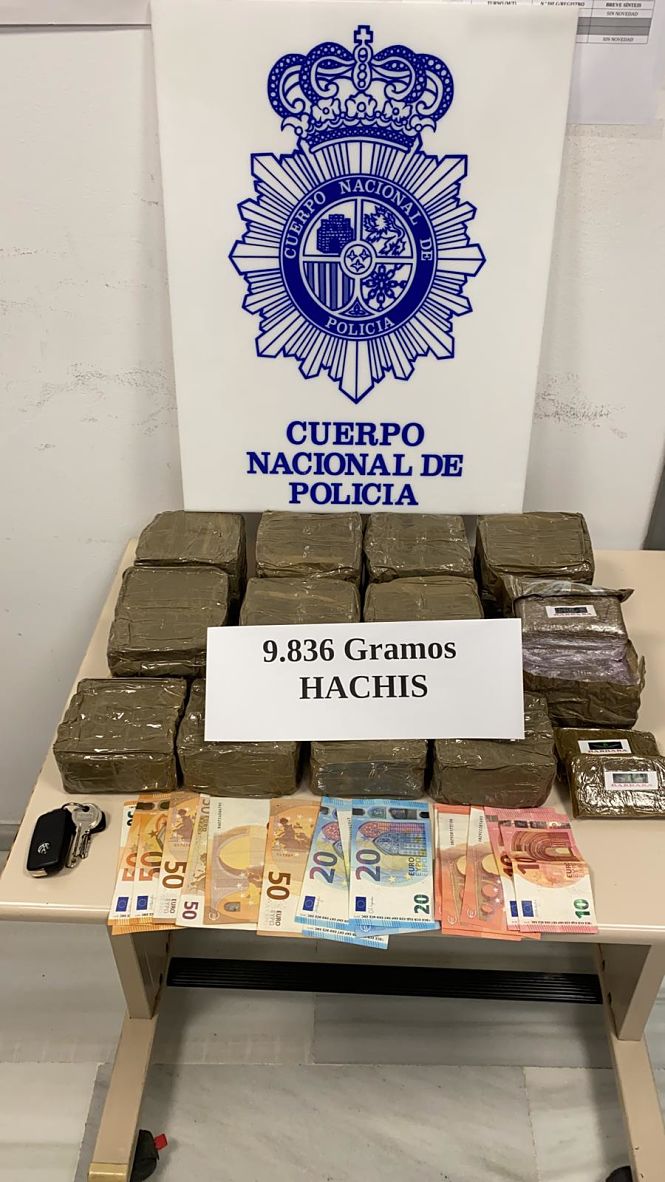 Imagen del hachís incautado (POLICIA NACIONAL)
