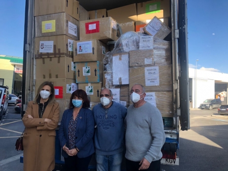 Cajas que se envían a los menores de saharauis (DIPUTACIÓN)