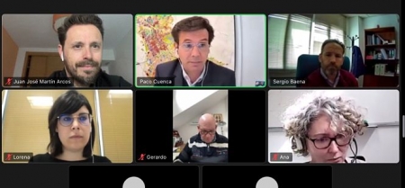 Imagen de la reunión telemática (PSOE) Imagen de la reunión telemática (PSOE)