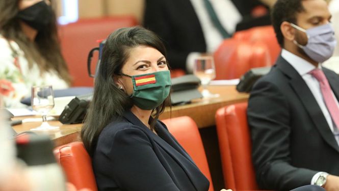 La Diputada nacional de Vox, Macarena Olona (VOX)