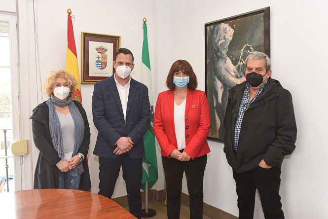 Imagen de la visita al Ayuntamiento de Padul (L. PEÑALVER / DIPGRA)