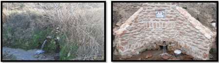 Antes y después de la restauración del cañico Zalema (ALJHISUR)