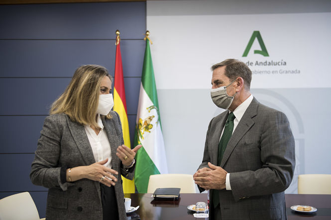 Imagen de la reunión entre Leandro cabrera y Marifran Carazo (ICAGR)