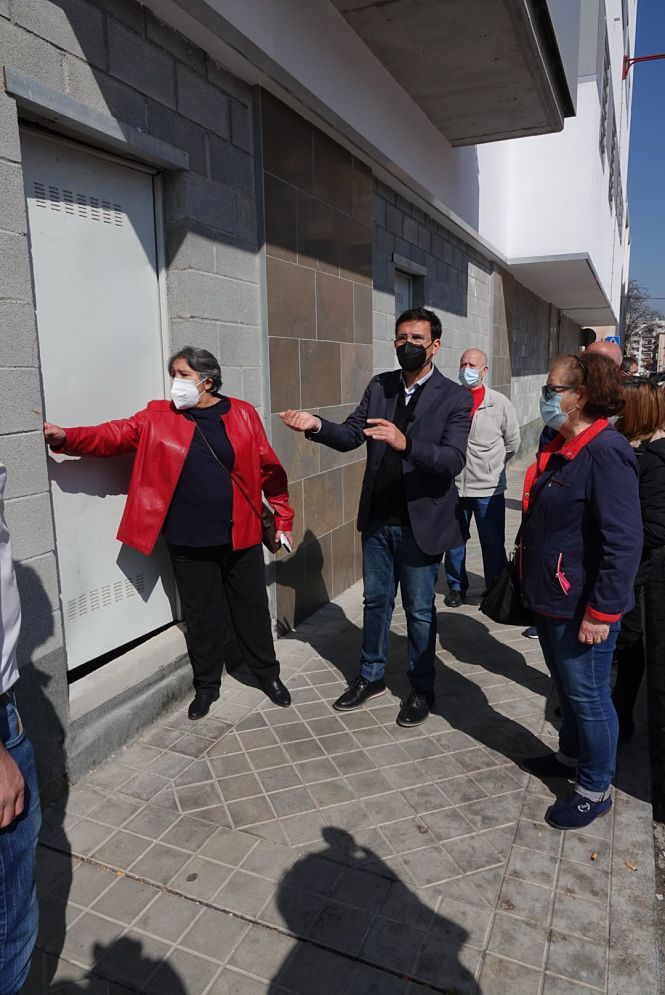 Imagen de la visita a Santa Adela (PSOE) 