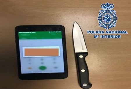 Imagen del cuchillo intervenido (POLICÍA NACIONAL) 