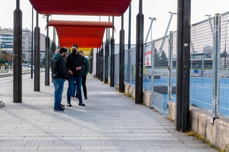 Imagen de la visita al recinto (PSOE) 