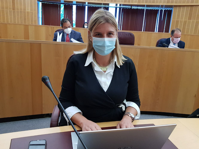 La portavoz del PP en Diputación, Inmaculada Hernández (PP) 