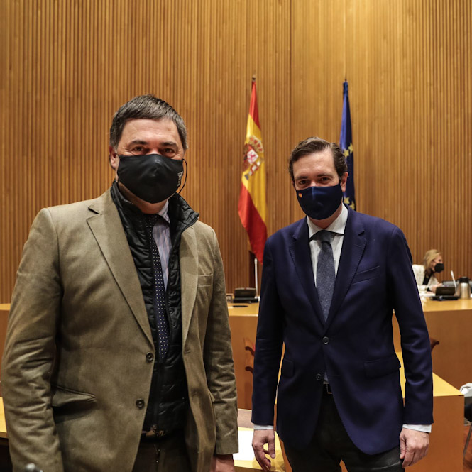 Los diputados nacionales del PP, Carlos Rojas y Pablo Hispán (PP) 