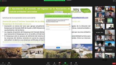 Imagen de la asamblea telemática (GDR GUADIX)