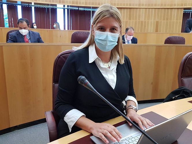 La portavoz del PP en la Diputación de Granada, Inmaculada Hernández (PP) 