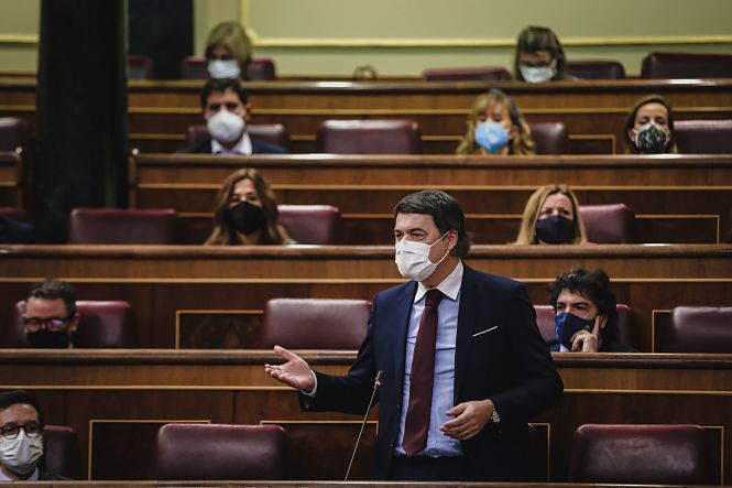 Carlos Rojas durante una intervención en el Congreso de los Diputados (PP)