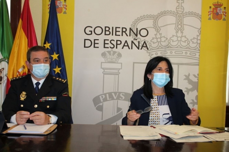 La subdelegada del gobierno, Inmaculada López Calahorro en rueda de prensa (SUBDELEGACIÓN)