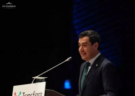 Juanma Moreno, presidente andaluz, en la inauguración del Foro Transfiere de Málaga (JUNTA DE ANDALUCÍA)
