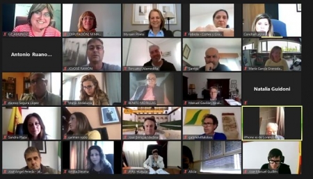 Imagen de la reunión telemática (R. MARTÍNEZ / DIPGRA)) Imagen de la reunión telemática (R. MARTÍNEZ / DIPGRA))