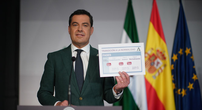 Juanma Moreno ha presentado las fases de la desescalada (JUNTA)