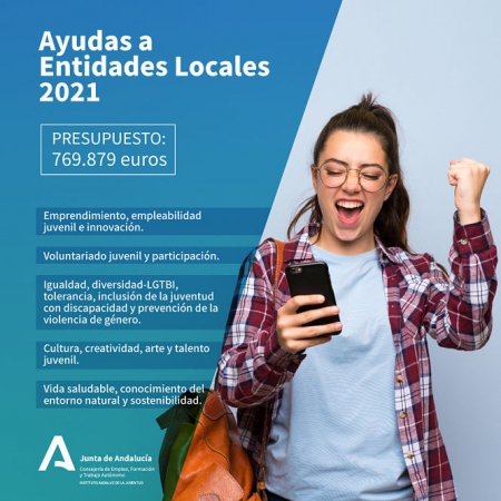 Cartel de las ayudas del IAJ (JUNTA)