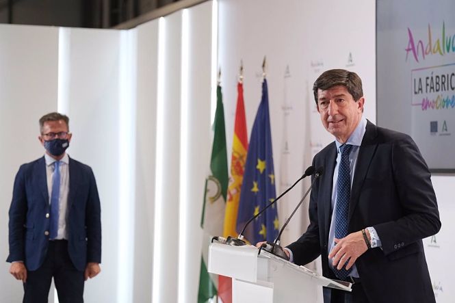 Gustavo Rodríguez y Juan Marin, en Fitur 2021 (JUNTA DE ANDALUCÍA) 