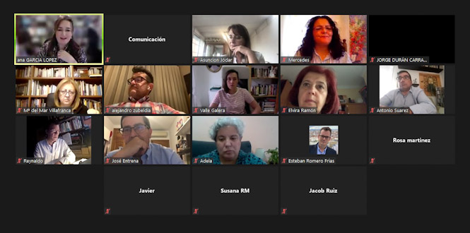 Imagen del encuentro virtual (PSOE) 