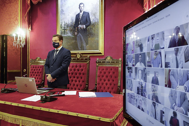 Pleno telemático del Ayuntamiento de Granada (JAVIER ALGARRA / AYUNTAMIENTO) 