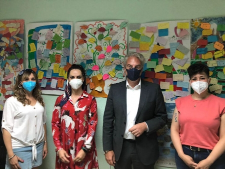 Imagen de la visita a Adaner (JAVIER ALGARRA/ AYUNTAMIENTO)