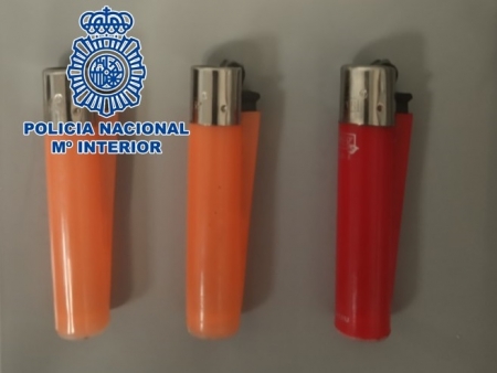 Imagen de los mecheros intervenidos (POLICÍA NACIONAL)