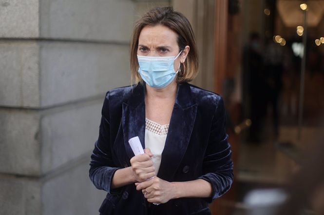 La portavoz del PP en el Congreso de los Diputados, Cuca Gamarra; en una rueda de prensa en el Congreso (EUROPA PRESS/E. PARRA) 