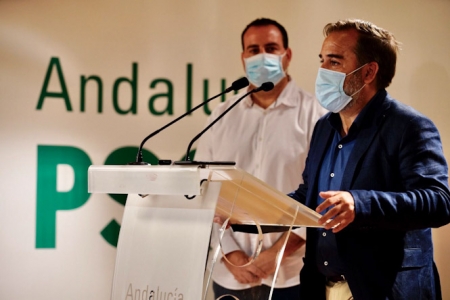 Álex Casares y Jacobo Calvo en rueda de prensa (PSOE)