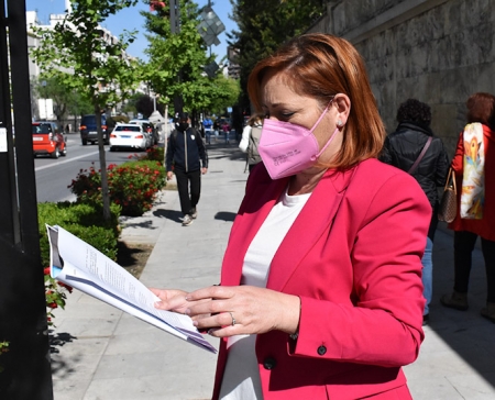 La coordinadora provincial de IU, Mari Carmen Pérez (IU)