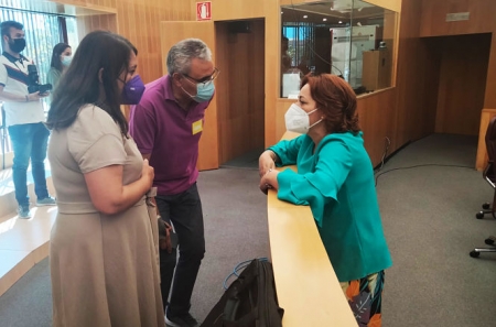 La coordinadora provincial de IU, Mari Carmen Pérez (IU)