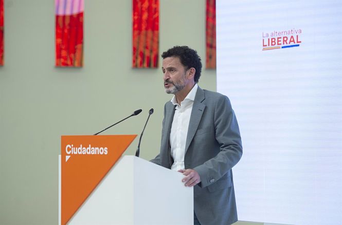 El vicesecretario general de Ciudadanos y portavoz adjunto en el Congreso de los Diputados, Edmundo Bal, en una rueda de prensa en la sede del partido en Madrid (ALBERTO ORTEGA / EUROPA PRESS)