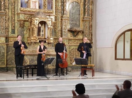El cuarteto Casals tras su actuación (AYTO. GUADIX)