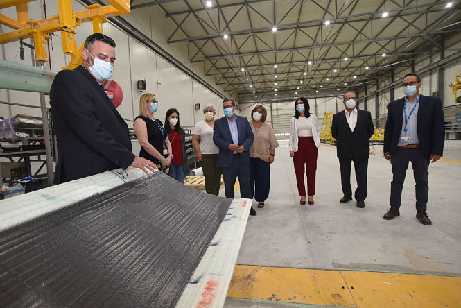Imagen de la visita a la empresa Eblades Tecnhnology (R. MARTÍNEZ / DIPGRA)