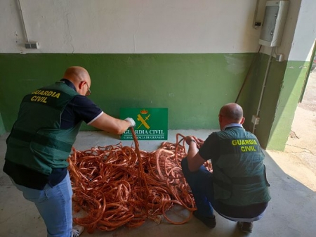 Imagen del cable recuperado (GUARDIA CIVIL) 