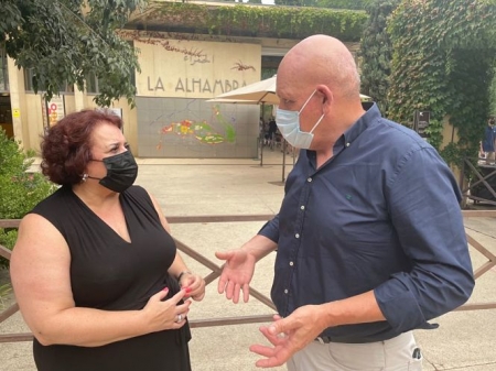 Teresa Jiménez y Gerardo Sánchez en la Alhambra (PSOE) 