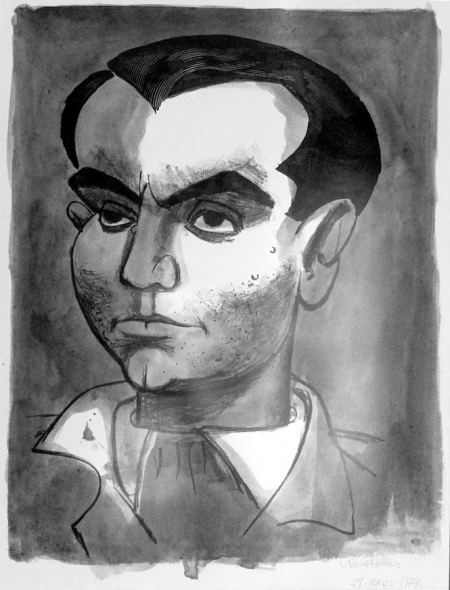 Litografía de Federico García Lorca (ASOCIACIÓN CULTURAL LANJARÓN) 