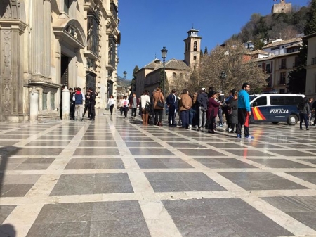 Plaza Nueva, en el entorno en que está el edificio judicial donde se ha desprendido un techo (EUROPA PRESS) 